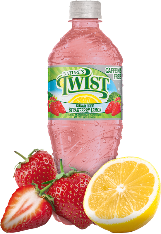 Nature's Twist Strawbery Lemon Sugar Free View Nutrition - Natures Twist Lemonade, Sugar Free, Caffeine Free - (550x800), Png Download