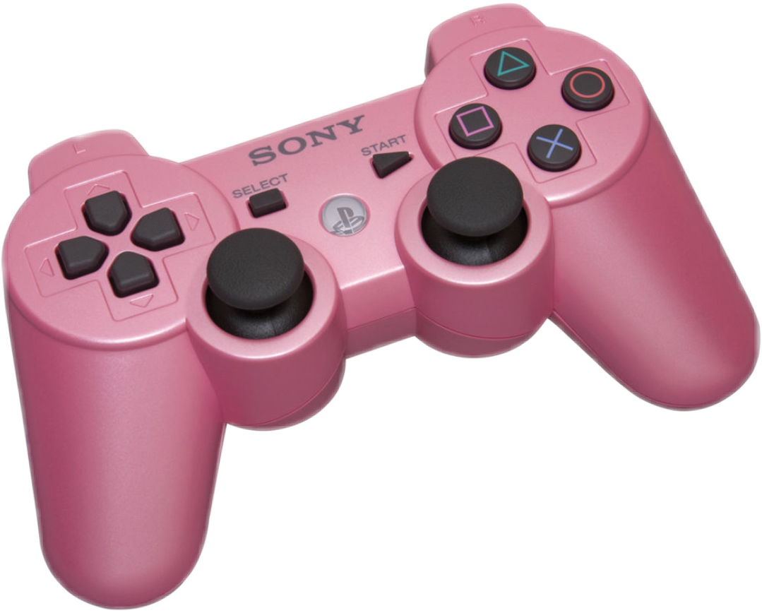 Pink Ps3 Playstation Controller Pscontroller - Sony Dual Shock 3 Gamepad - Deep Red (1079x868), Png Download