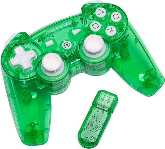 Green Ps3 Controller (600x600), Png Download