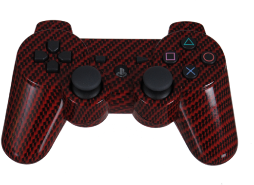 Red Ps3 Carbon Fiber Controller - Purple Ps3 (600x600), Png Download