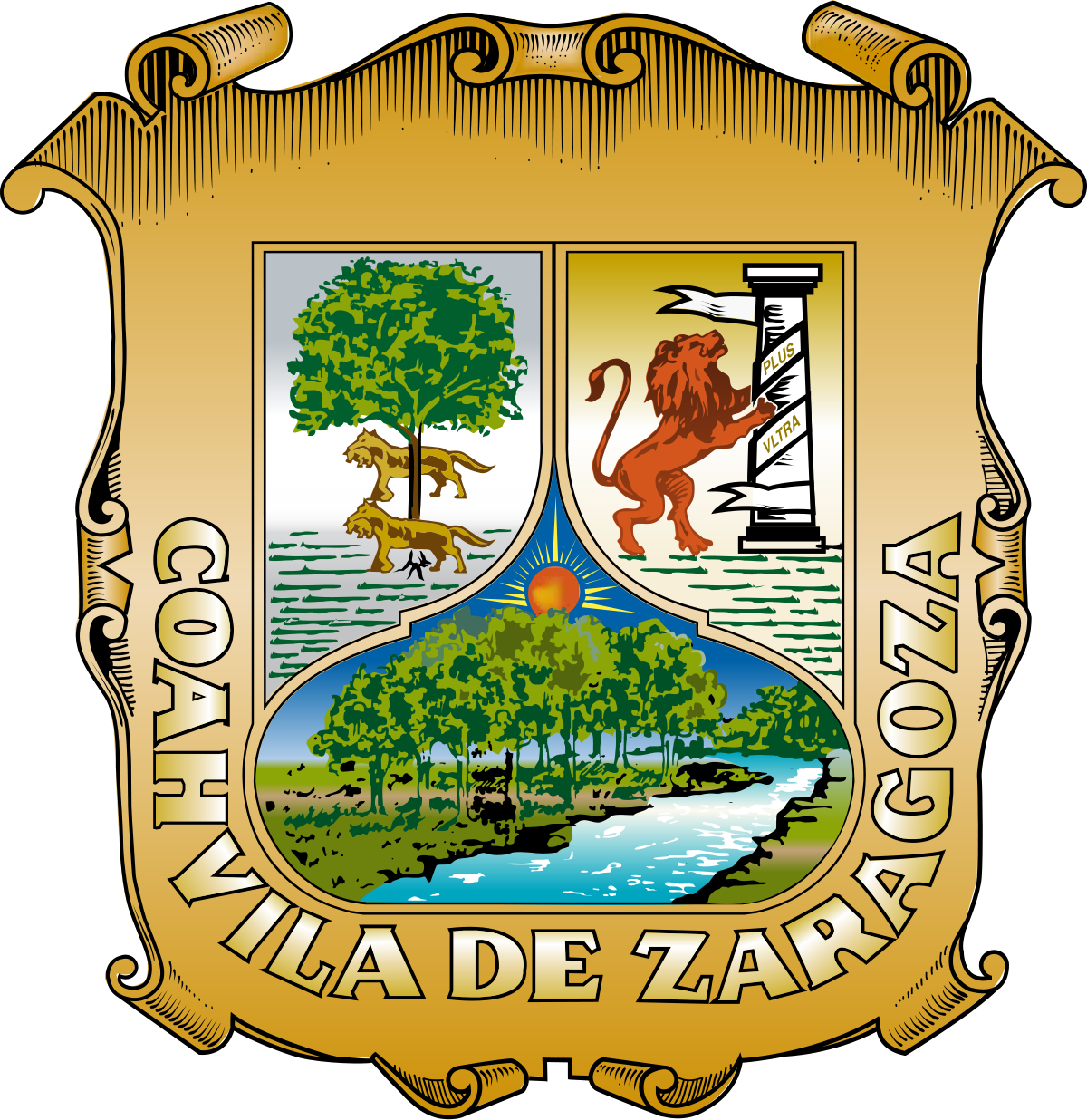 El Significado Del Nombre De Coahuila Es El Gentilicio - Escudo De Coahuila De Zaragoza (400x412), Png Download