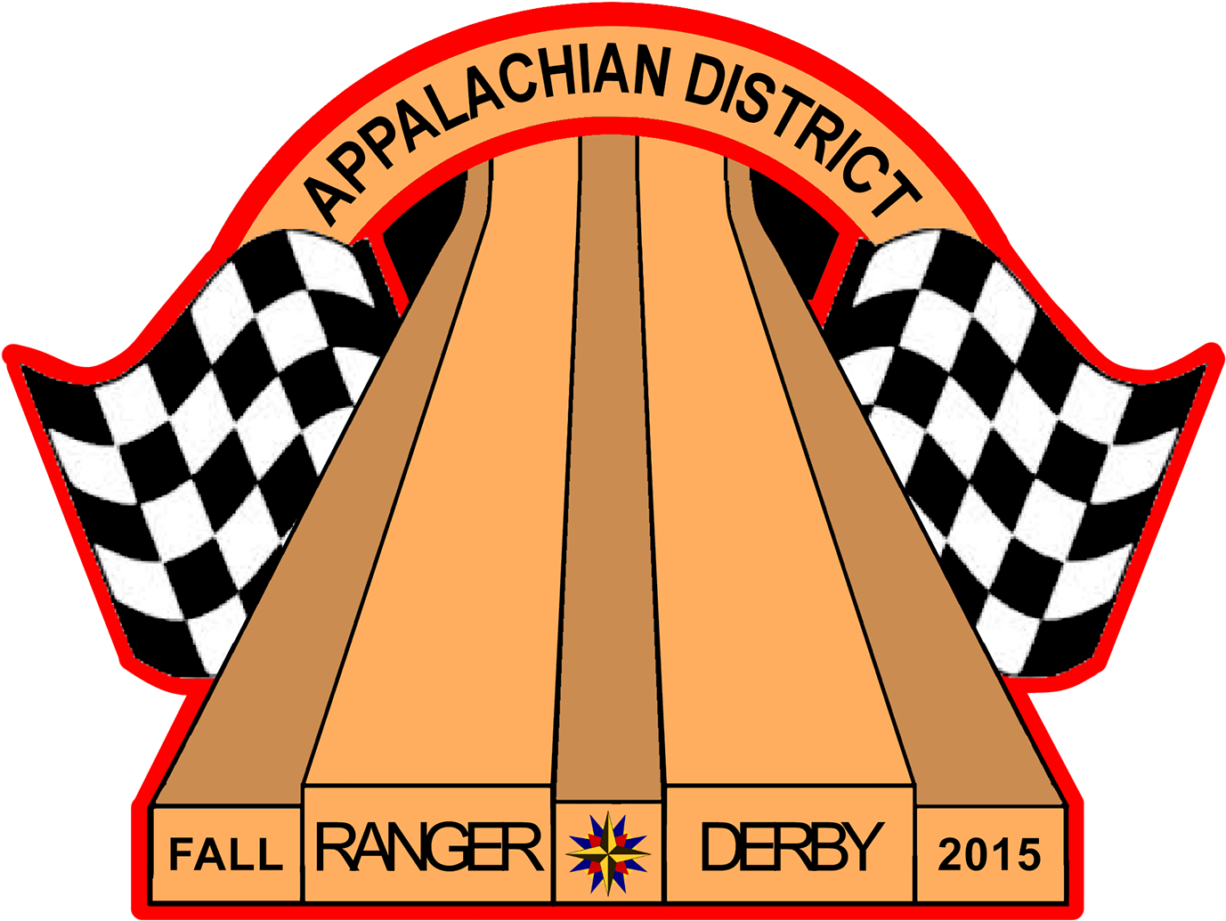 2015 Royal Rangers "ranger Derby" Logo And Patch Design - Race Car Clip Art (1400x1400), Png Download
