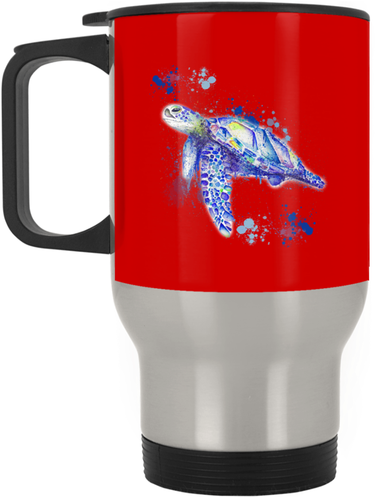 Watercolor Sea Turtle Mugs - Sewing Fills My Days And Living Room Mug Dining Cup (1024x1024), Png Download