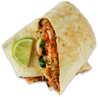 Burrito-prenado - Fast Food (351x372), Png Download