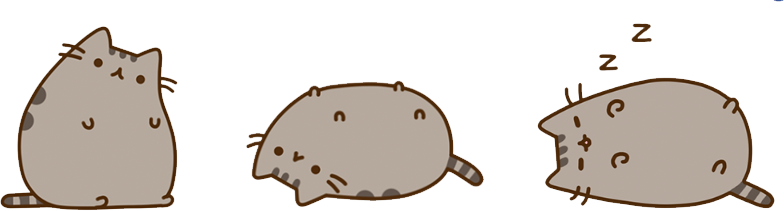 Inkirby งานจี้เพียบ On Twitter - Pusheen The Cat (784x211), Png Download