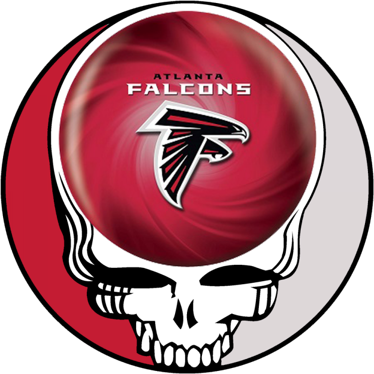 Atlanta Falcons Skull Logo Iron On Transfers - Atlanta Falcons Nfl Bowling Ball (750x750), Png Download