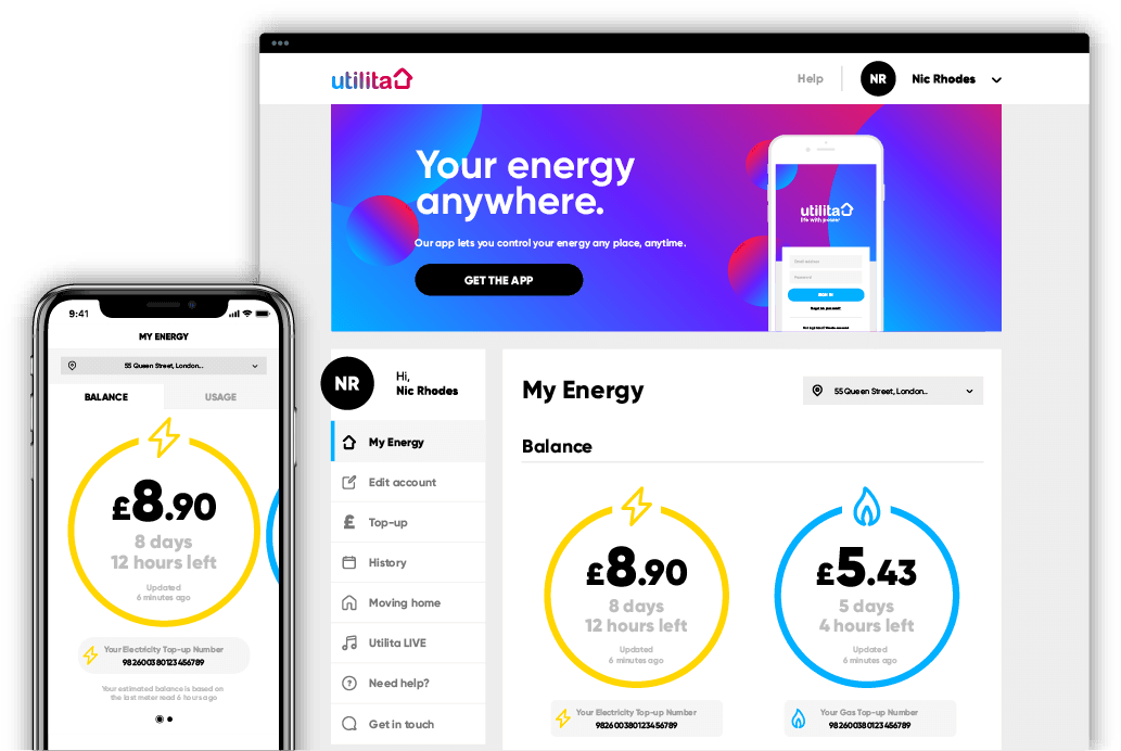 My Utilita App - Utilita App (1071x761), Png Download