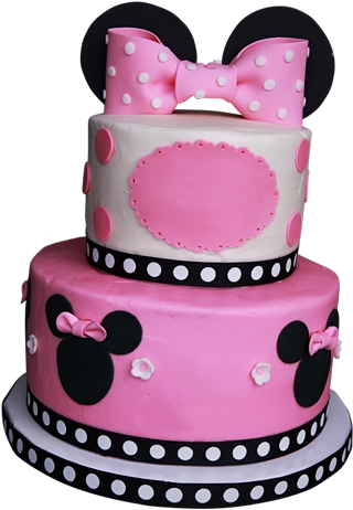 Cake Ideas For Girls - Minnie Mouse Cake 3 Years Old (500x500), Png Download