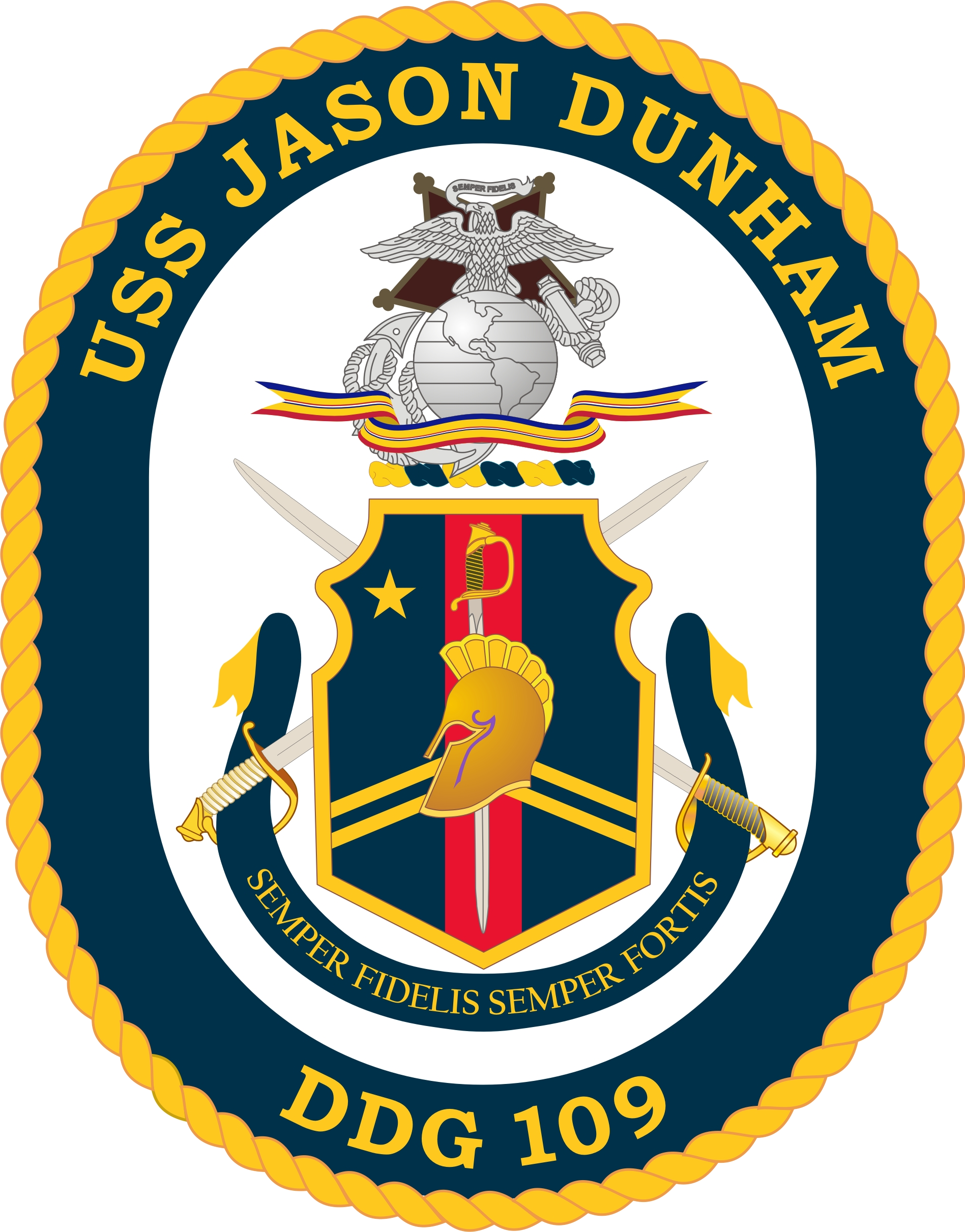 Uss Jason Dunham Coa - Symbol Of The Battle Of Iwo Jima (1897x2422), Png Download