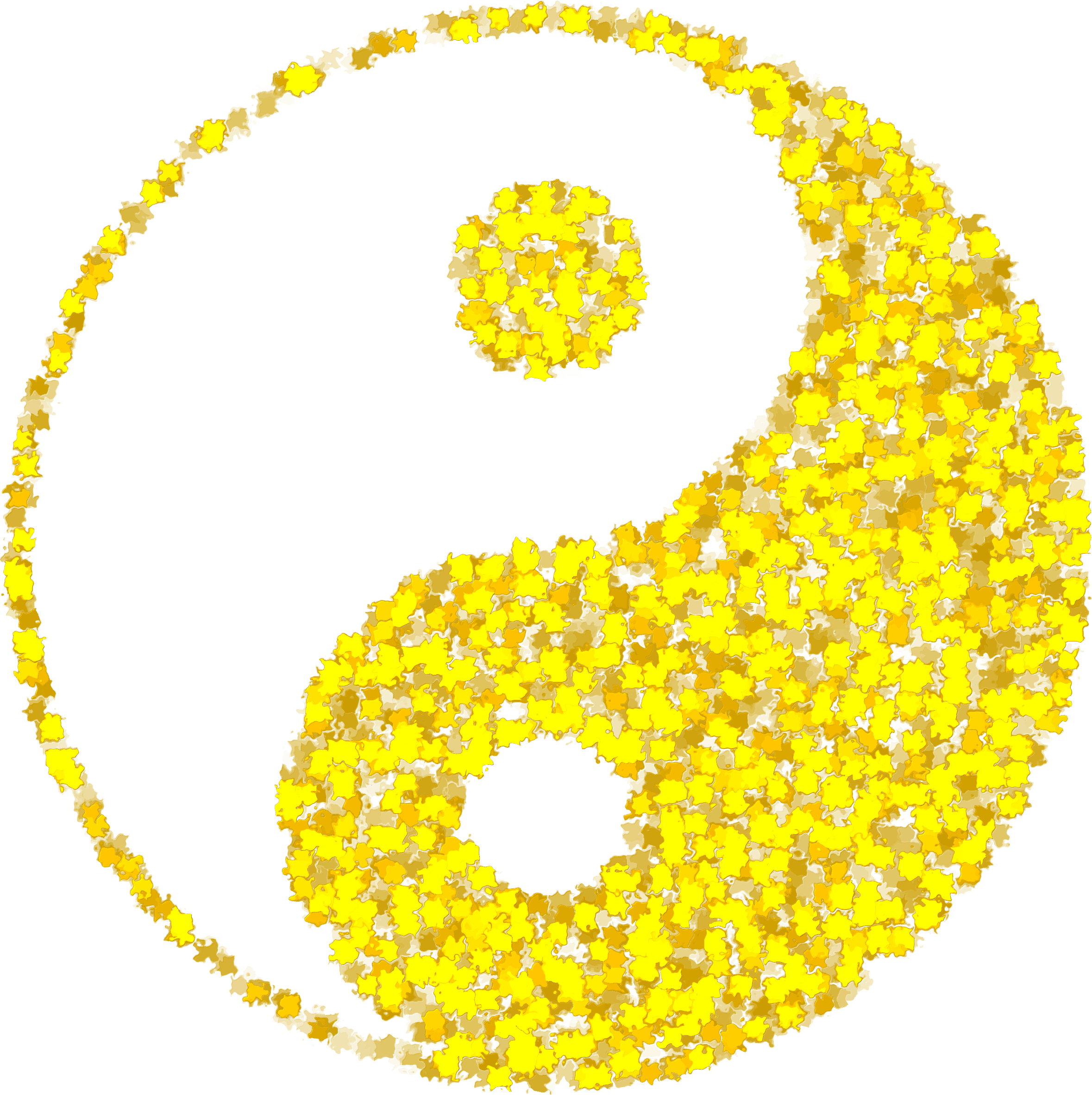 Clipart Yin Yang In The Fall - Yin Yang Clipart Transparent (2358x2365), Png Download
