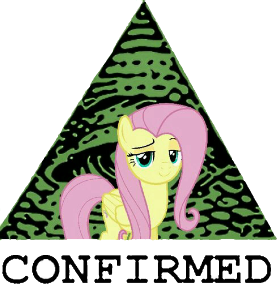 Confirmed, Edit, Edited Screencap, Fluttershy, Illuminati, - Illuminati & Mlg / Illuminati Confirmed (968x998), Png Download