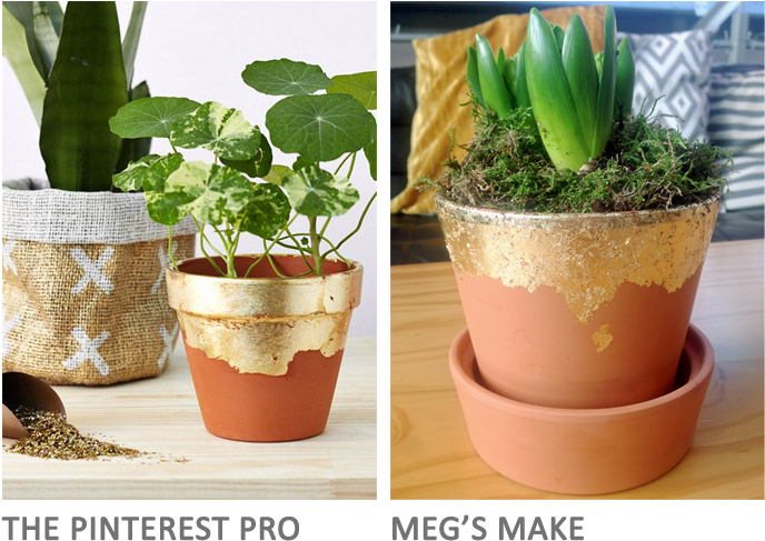 I Took A Little Pinch Of Gold Leaf From A Friend Who - Gold Leaf Flower Pot (700x505), Png Download