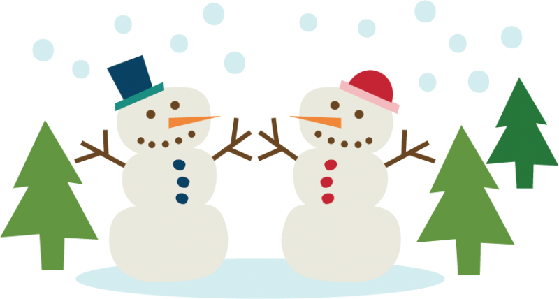 Snowmen Couple Svg Cutting File Snowman Svg Cut Winter - Snowman (800x428), Png Download