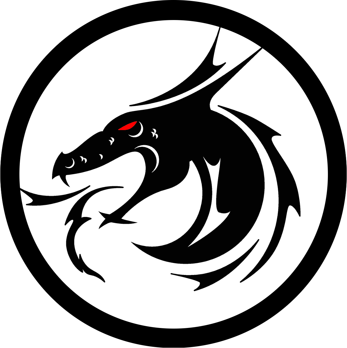 Clip Symbol For Free Download On - Black Dragon Logo Png (1126x1129), Png Download