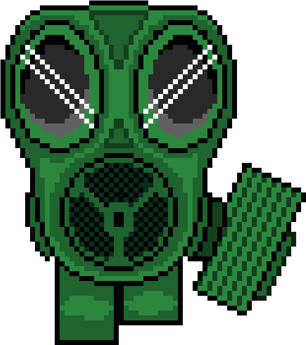 Gasmask - Gas Mask Pixel Art (680x710), Png Download