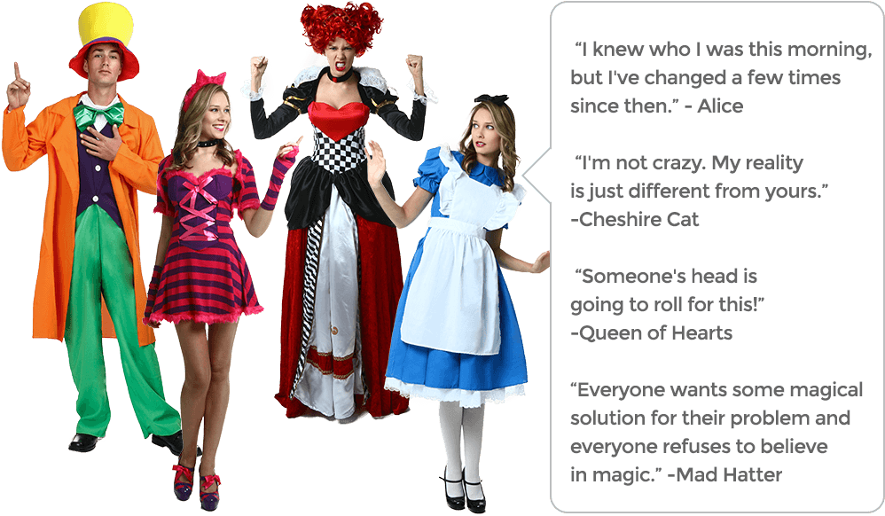 Alice In Wonderland Quotes - Alice In Wonderland Characters (1022x603), Png Download