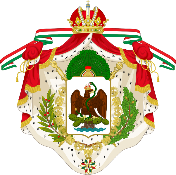 Coat Of Arms Of Mexico - Third Mexican Empire (602x600), Png Download