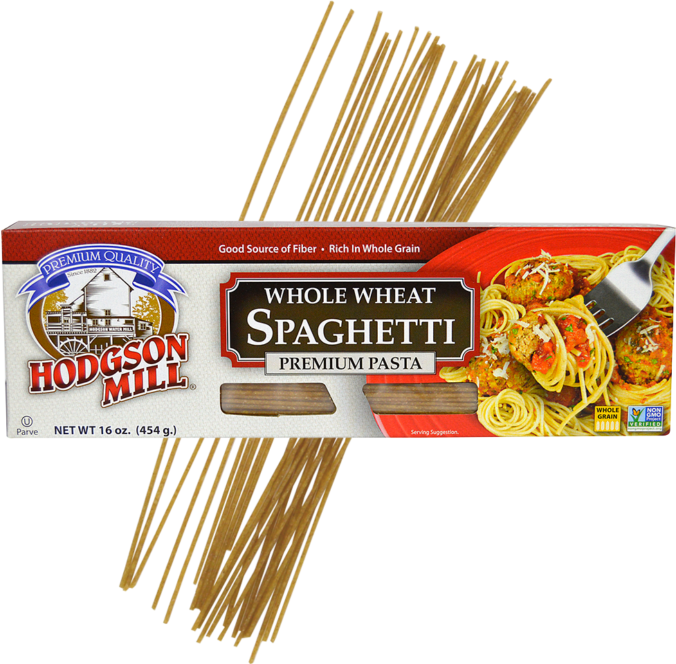 Whole Wheat Spaghetti - Hodgson Mill Whole Wheat Spaghetti - 16 Oz Box (1000x1000), Png Download
