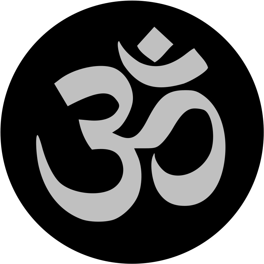 Vector Black And White File Aum Silver Circle Black - Symbols Of The 6 Main Religions (1000x990), Png Download