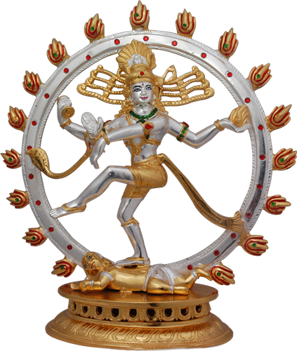 Gold Coated Natarajar - Lord Nataraja Image Png (423x500), Png Download