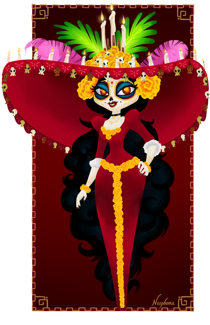 La Muerte On Deviantart Dia De Los Png Png Prepossessing - Death (750x1100), Png Download