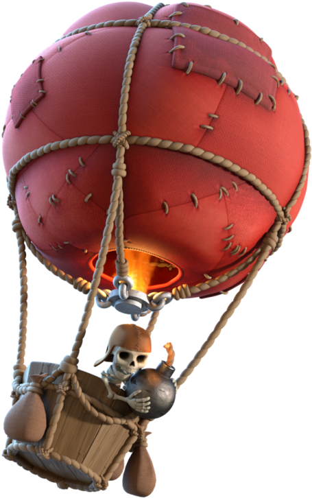 New Troop Art - Balloon From Clash Of Clans (768x768), Png Download