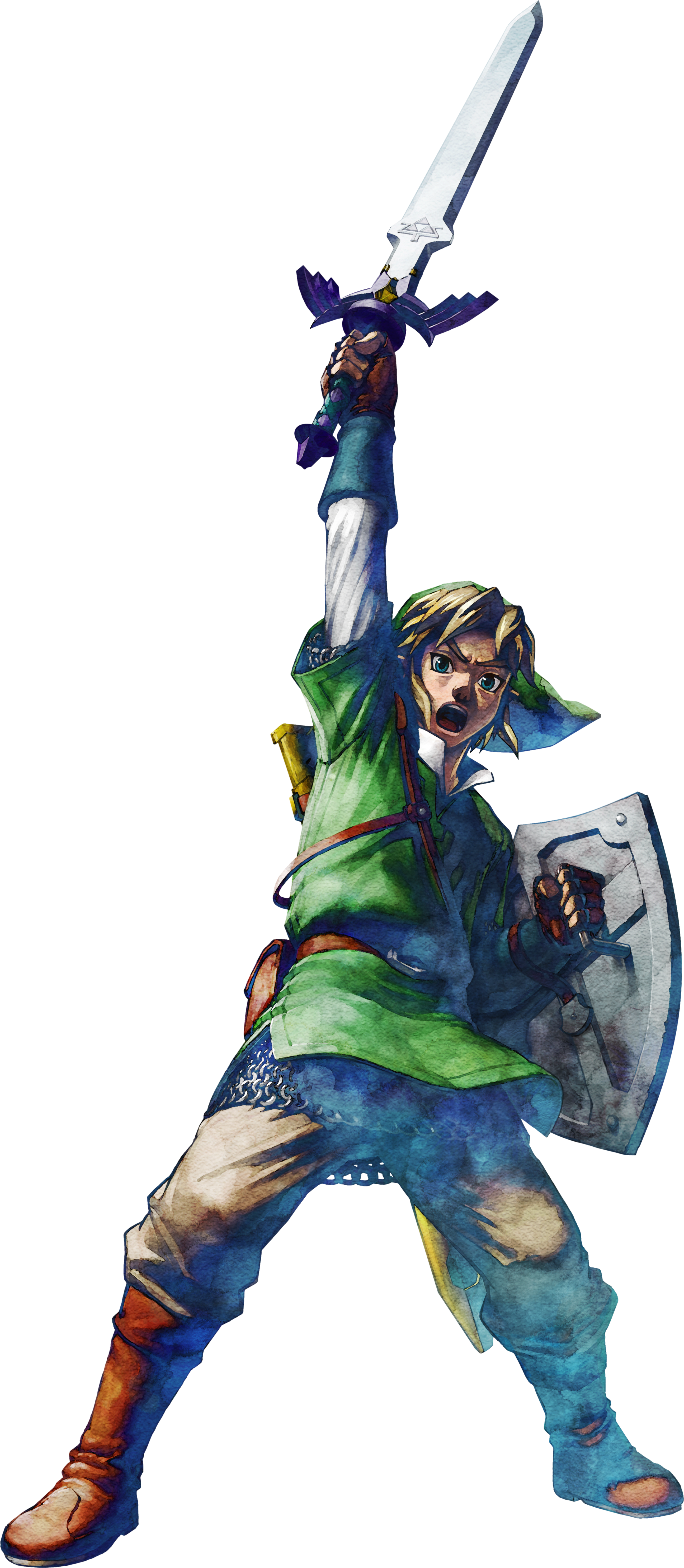 Original File - Link Skyward Sword Artwork (2591x5943), Png Download