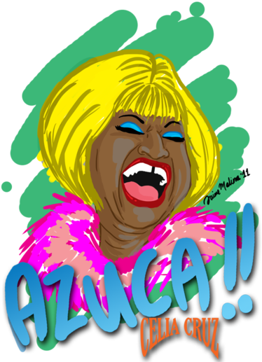 Happy B'day Que Siempre Te Amaré Cela Cruz - Celia Cruz Comic (400x533), Png Download
