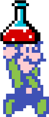 Luigi W/ Potion - Portable Network Graphics (1000x1000), Png Download