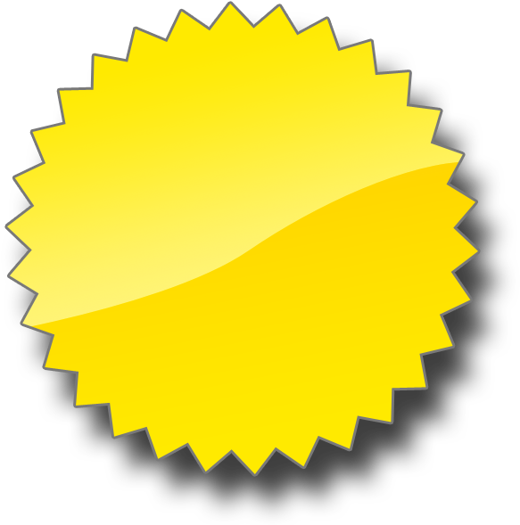Yellow Star Burst Png (600x600), Png Download
