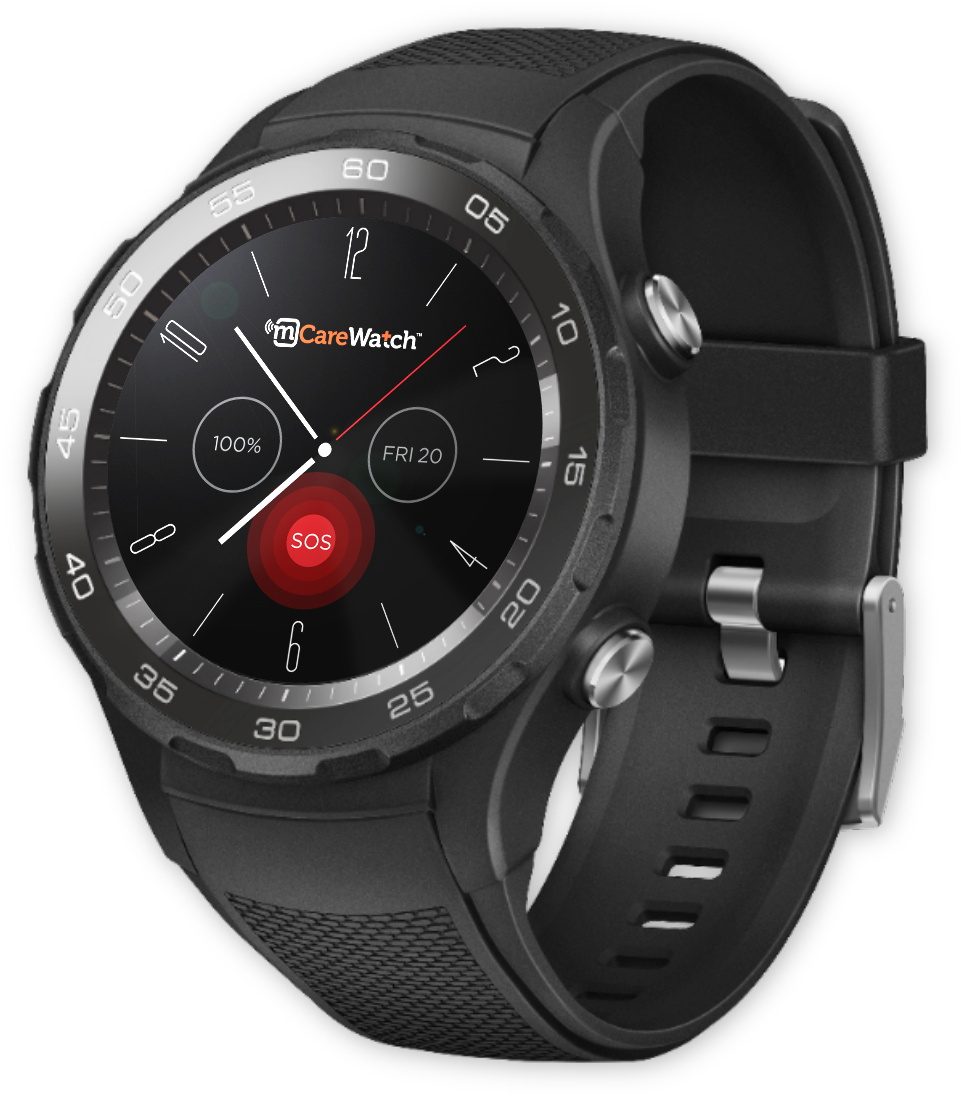 Huawei Partners With Mcarewatch To Provide Health Solution - Huawei Watch 2 4g Sport Smart Watch - Black. (1200x1200), Png Download