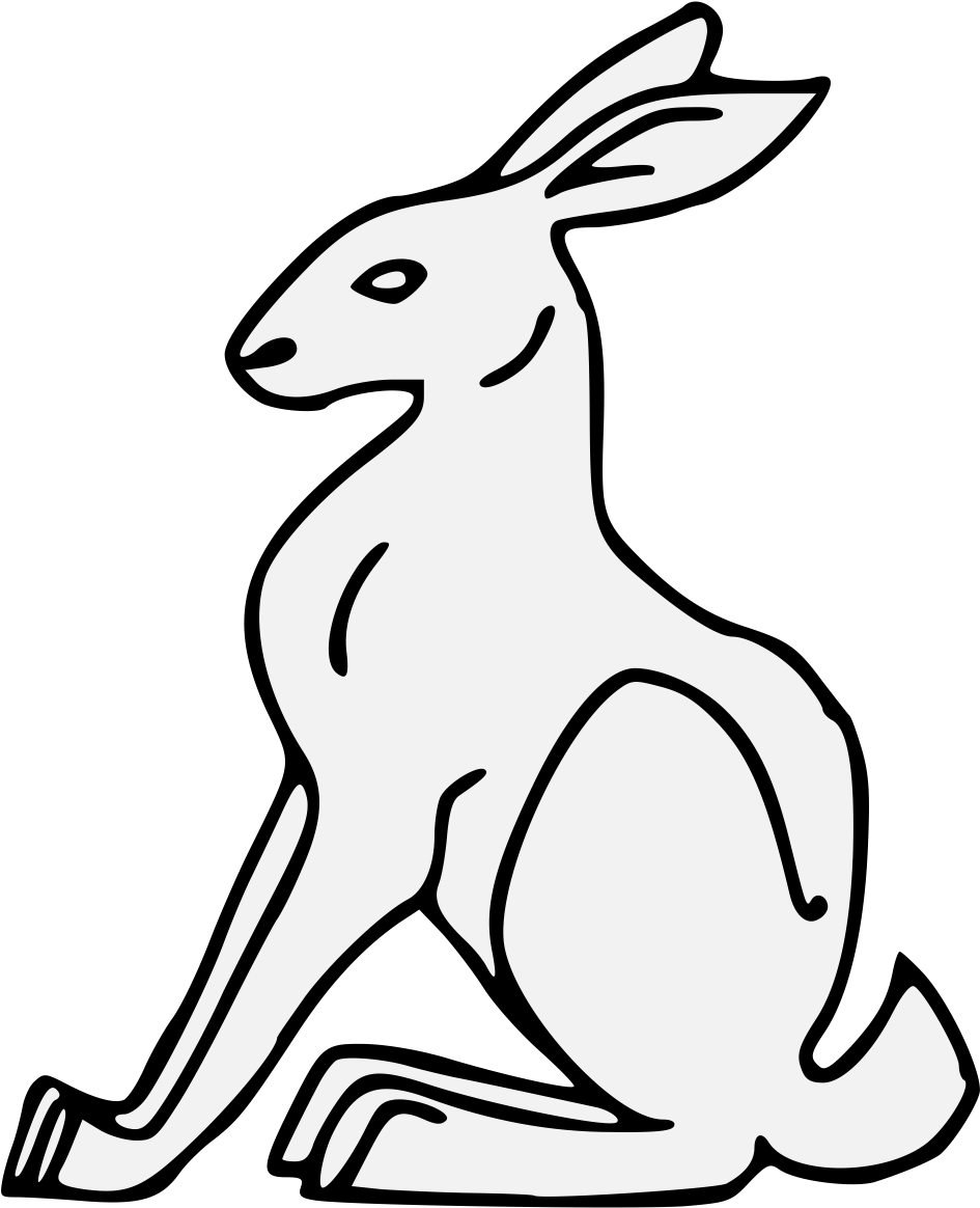 Rabbit - Heraldic Art (956x1187), Png Download