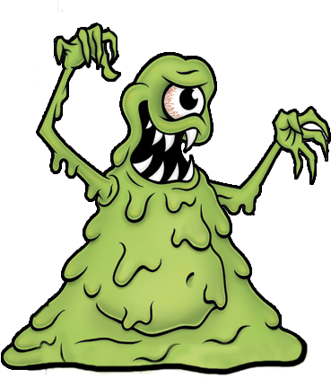Green Slimy Monster Mascot - Slimy Monster (400x448), Png Download