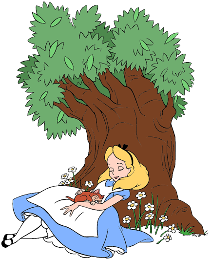 Alice, Dinah Sleeping - Alice In Wonderland Sleeping (431x532), Png Download
