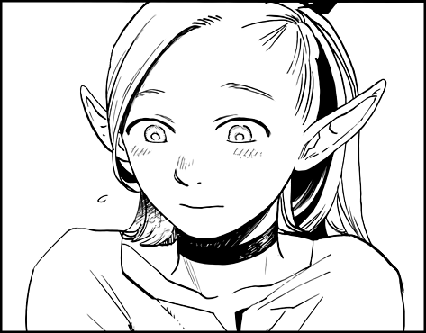 Wasn't It Laius Who Made Her Blush Like This I Forgot - Anime Elf Reaction (473x370), Png Download