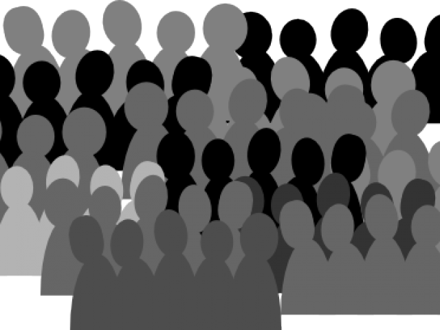 Crowd Clipart Shadow - Crowd Of People Clipart (640x480), Png Download
