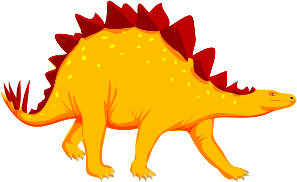 Dinosaur Stegosaurus Animal Ancient Extinc - Transparent Background Dinosaur Clipart (557x340), Png Download