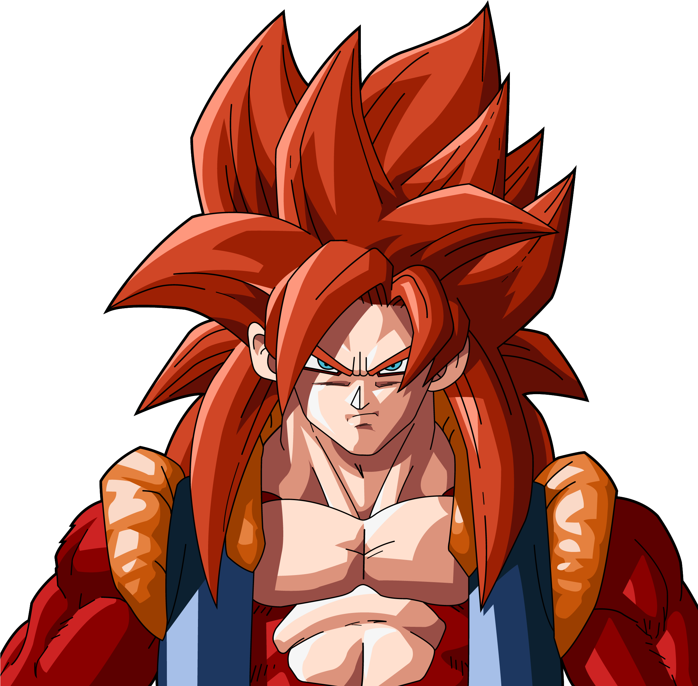 Ssj Red Hair Png Ssj4 Red Hair - Dragon Ball Z Gogeta Ssj4 (900x888), Png Download