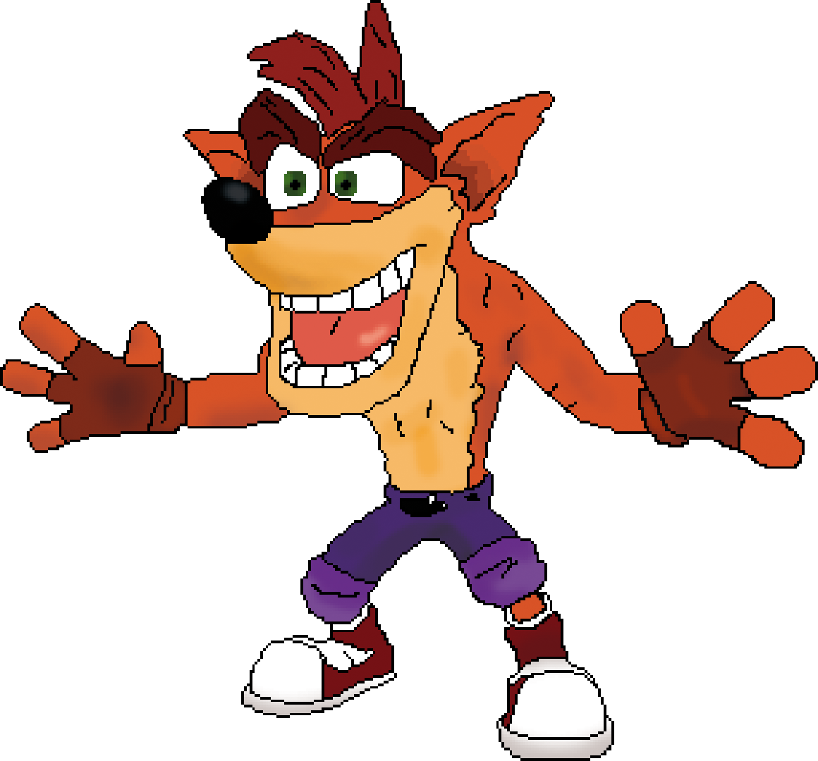 Oc][cc][newbie] Crash Bandicoot Pixel Art - Crash Bandicoot Png Pixel (1160x1080), Png Download
