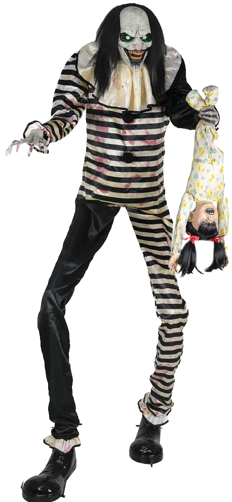 Sweet Dreams Evil Clown Animated Halloween Prop - Spirit Halloween 2018 Props (458x991), Png Download