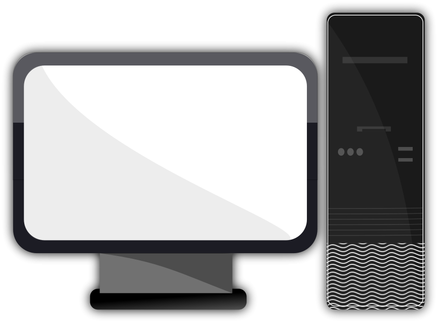 Clipart Png File Tag List, Clip Arts Svg File - Computer Monitor (900x664), Png Download