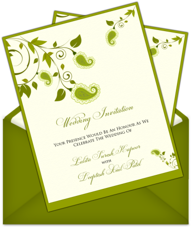 Simple Invitation Card Design Letter Style Email Indian - Simple Invitation Card Design (406x471), Png Download