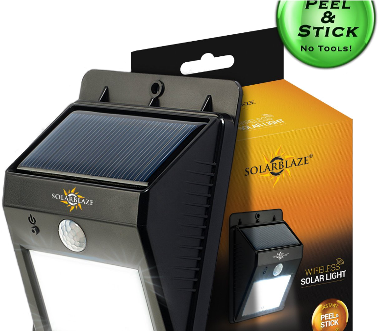 Easy To Install Bright Peel And Stick Solar Lights - Solarblaze Bright Solar Powered Outdoor Led Motion (800x675), Png Download