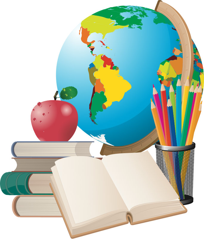 Globe With Books Png (684x802), Png Download