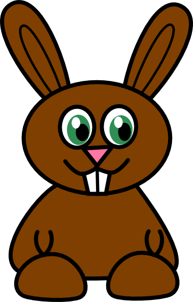 Rabbit Clipart Brown Rabbit - Cartoon Brown Rabbit Png (378x591), Png Download