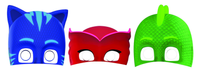 Amscan P8 Cardboard Masks Pj Masks - Mask (400x388), Png Download