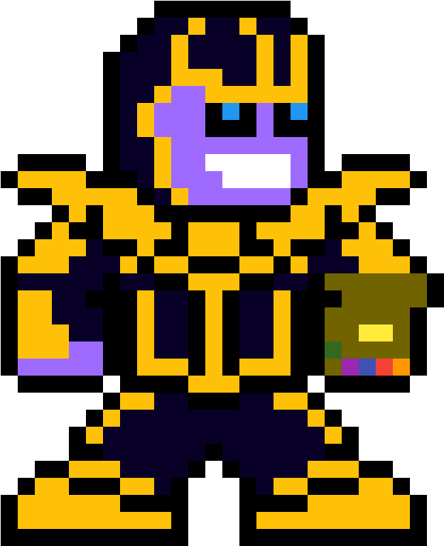 Thanos - Hama Beads Infinity War (1200x1200), Png Download