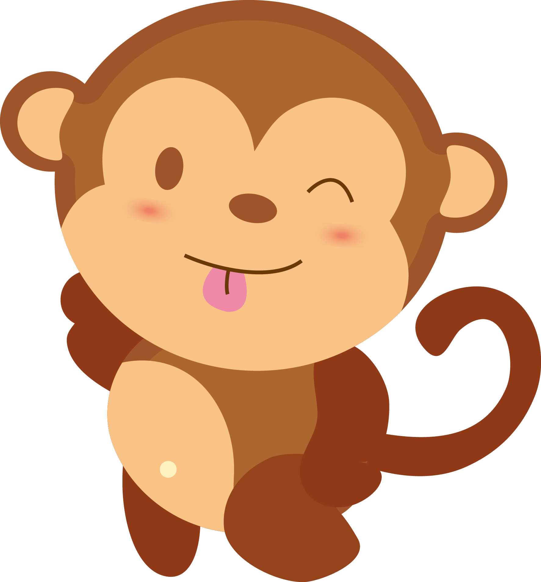 15 Baby Monkey Png For Free Download On Mbtskoudsalg - Baby Monkey Cute Cartoon (1773x1910), Png Download