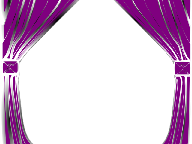 Curtain Clipart Purple - Clipart Curtains Transparent (640x480), Png Download