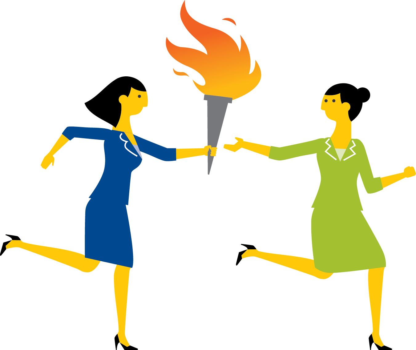 Torch Clipart Sport Day - Pass The Torch Clipart (1351x1137), Png Download